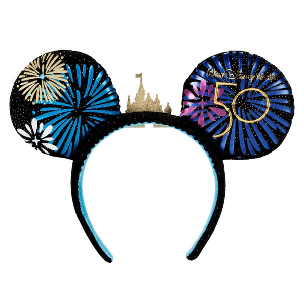 Disney x Loungefly Walt Disney World 50th Anniversary Leather Minnie Mouse  Ear Headband - US