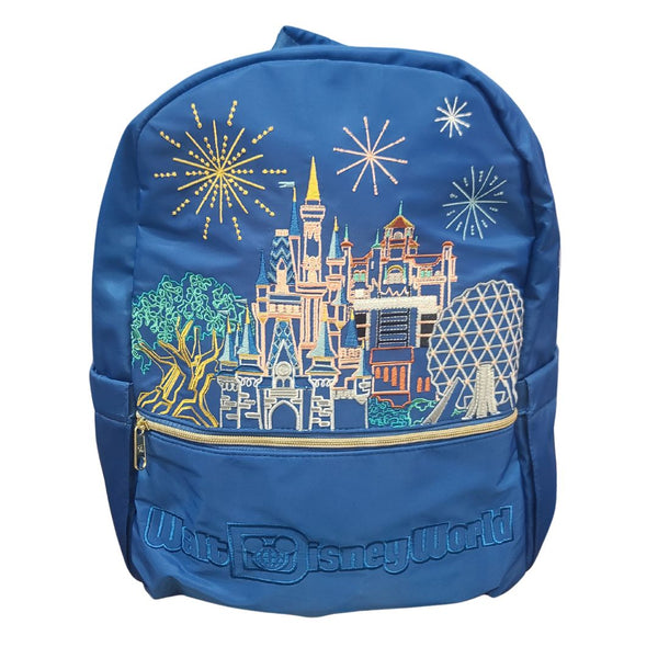 Disney Parks Backpack - Walt Disney World Park Icons Blue