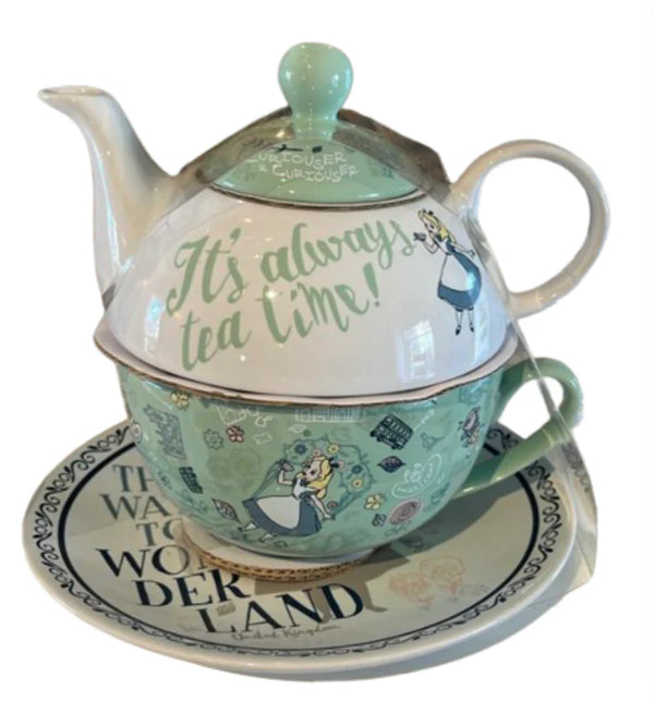 Disney Parks Epcot UK World Showcase Alice in Wonderland Tea Pot Set