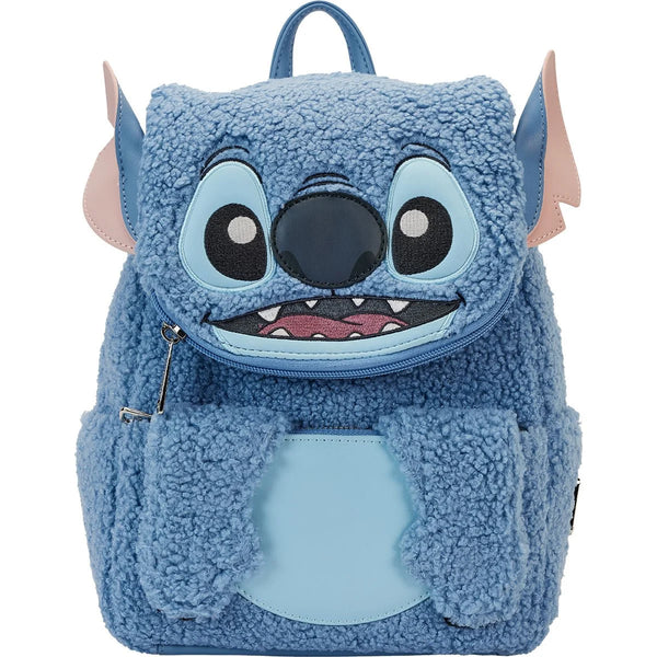 Loungefly Disney Lilo & Stitch Plush Sherpa Stitch Mini Backpack