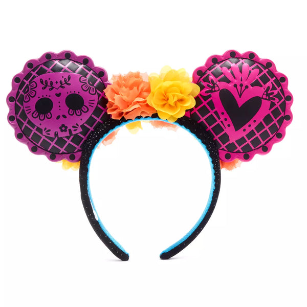 Disney Parks Minnie Mouse Dia de los Muertos Ears Headband For Adults Coco