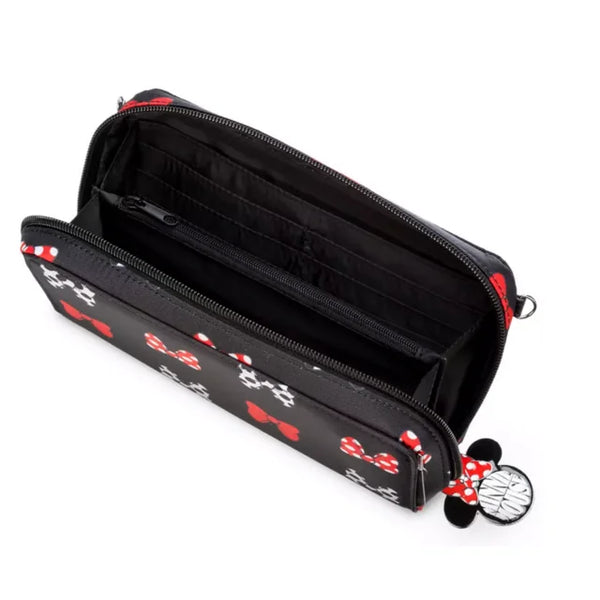 Disney Parks Minnie Mouse Bow Crossbody Wristlet Wallet