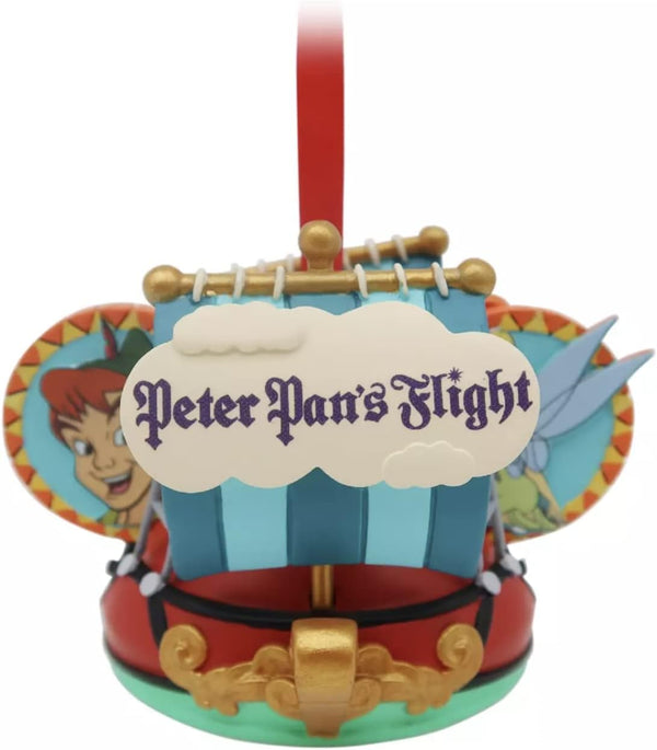 Disney Parks Mickey Ear Hat  Peter Pan's Flight Christmas Ornament