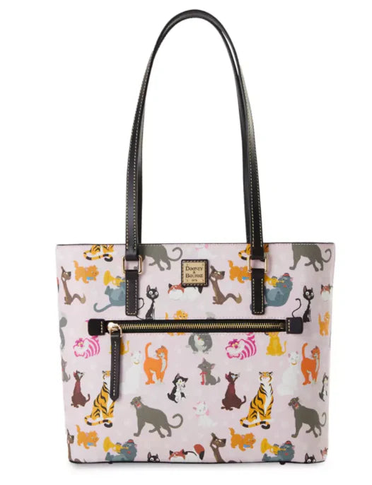 Disney Parks Dooney & Bourke 2024 Cats Tote Bag Purse Cheshire Figaro Marie