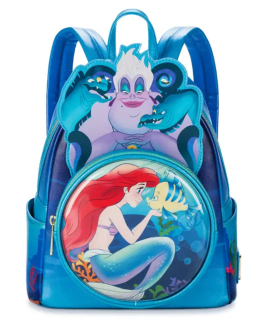 Disney Parks The Little Mermaid 35th Anniversary Glow-in-the-Dark Loungefly Mini Backpack