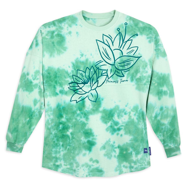 Disney Tiana Spirit Jersey Shirt for Adults – The Princess and the Frog Tie Dye Green XS-XXL