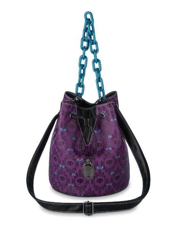 Disney Parks Loungefly The Haunted Mansion Wallpaper Drawstring Purse ...