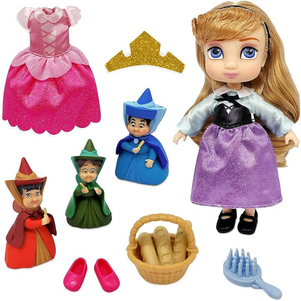 Disney Aurora Animators' Collection Mini Doll Play Set – Sleeping Beauty – 5 Inches