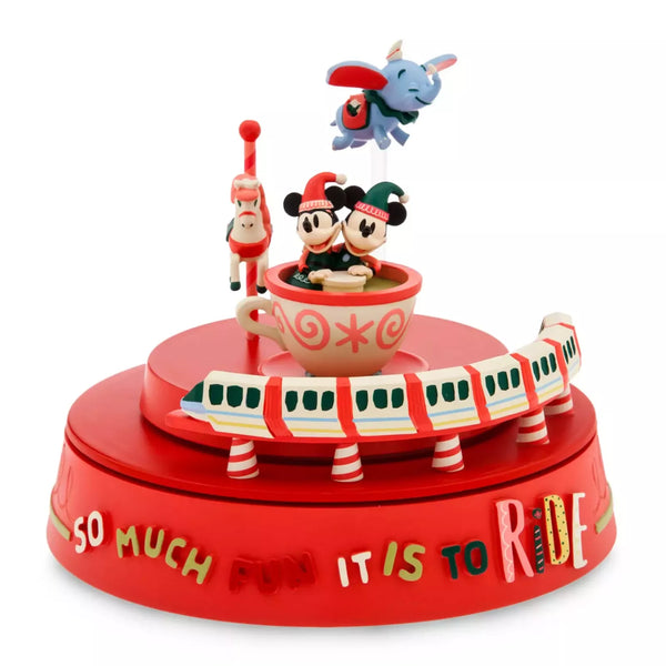 Disney Mickey and Minnie Mouse Monorail Holiday Musical Figure Christmas