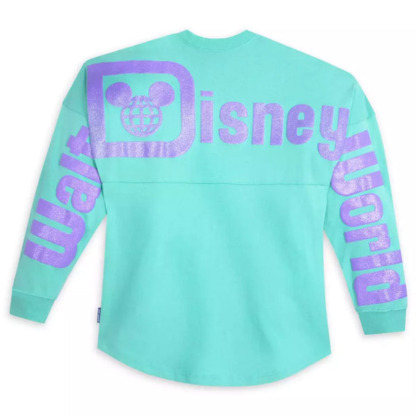 Walt Disney World Parks Teal Blue Purple Spirit Jersey Shirt Glitter Adult XS-XXL