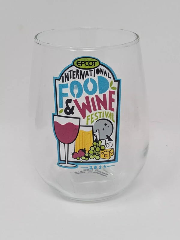 2024 Epcot Food And Wine Festival Disney Stemless Glass