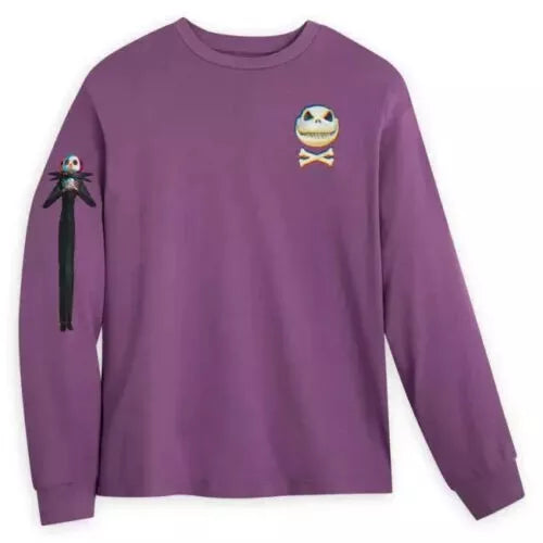 Disney Nightmare Before Christmas Jack Skellington Purple Long Sleeve Shirt