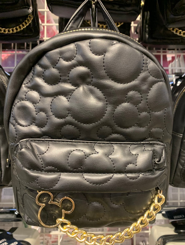 Disney Mickey Mouse Black & Gold Mickey Ears Pattern Backpack Primark Exclusive